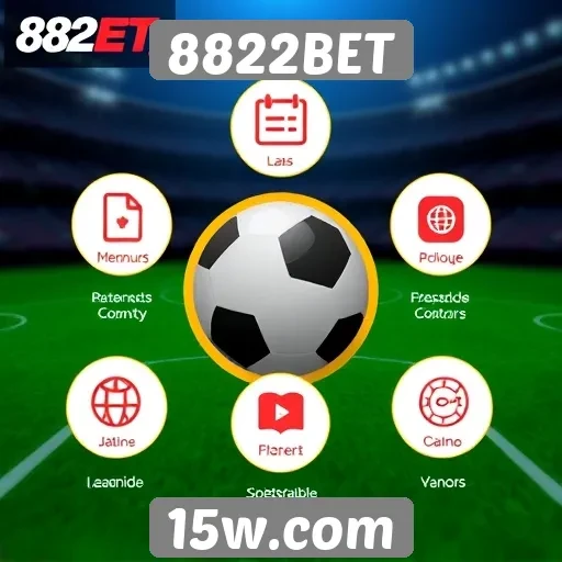 Funcionalidades principais do site 8822BET